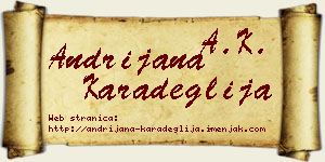 Andrijana Karadeglija vizit kartica